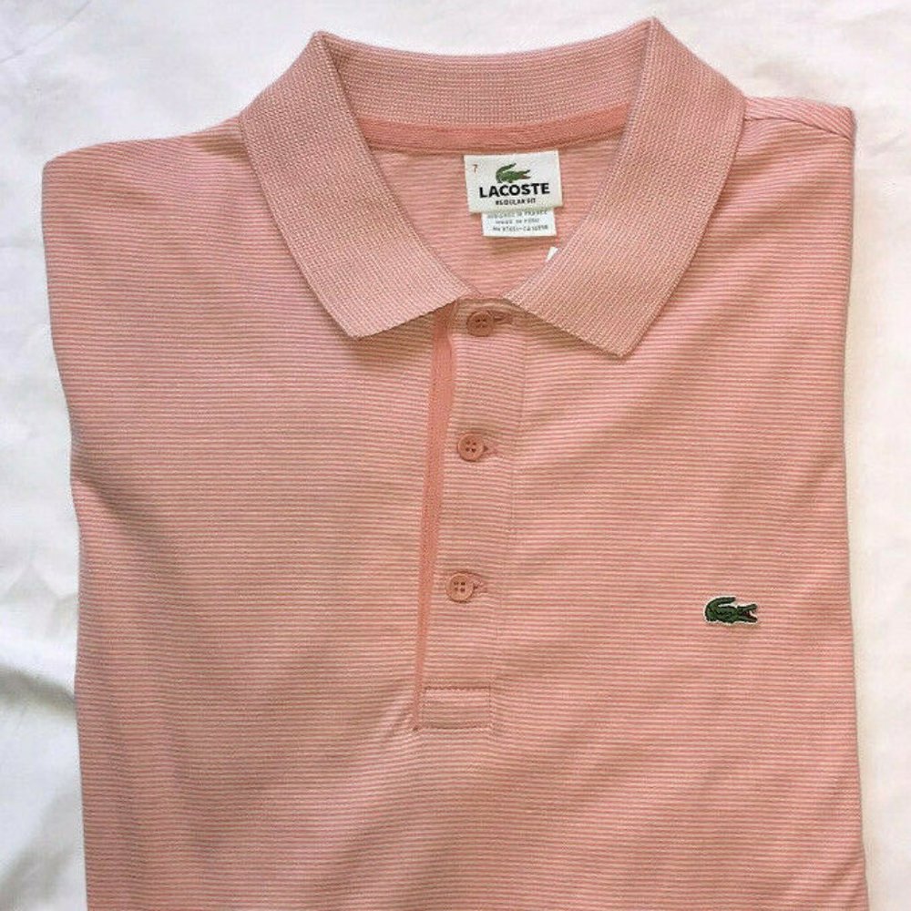 🐊LACOSTE REGULAR FIT POLO, Peach, 2XL